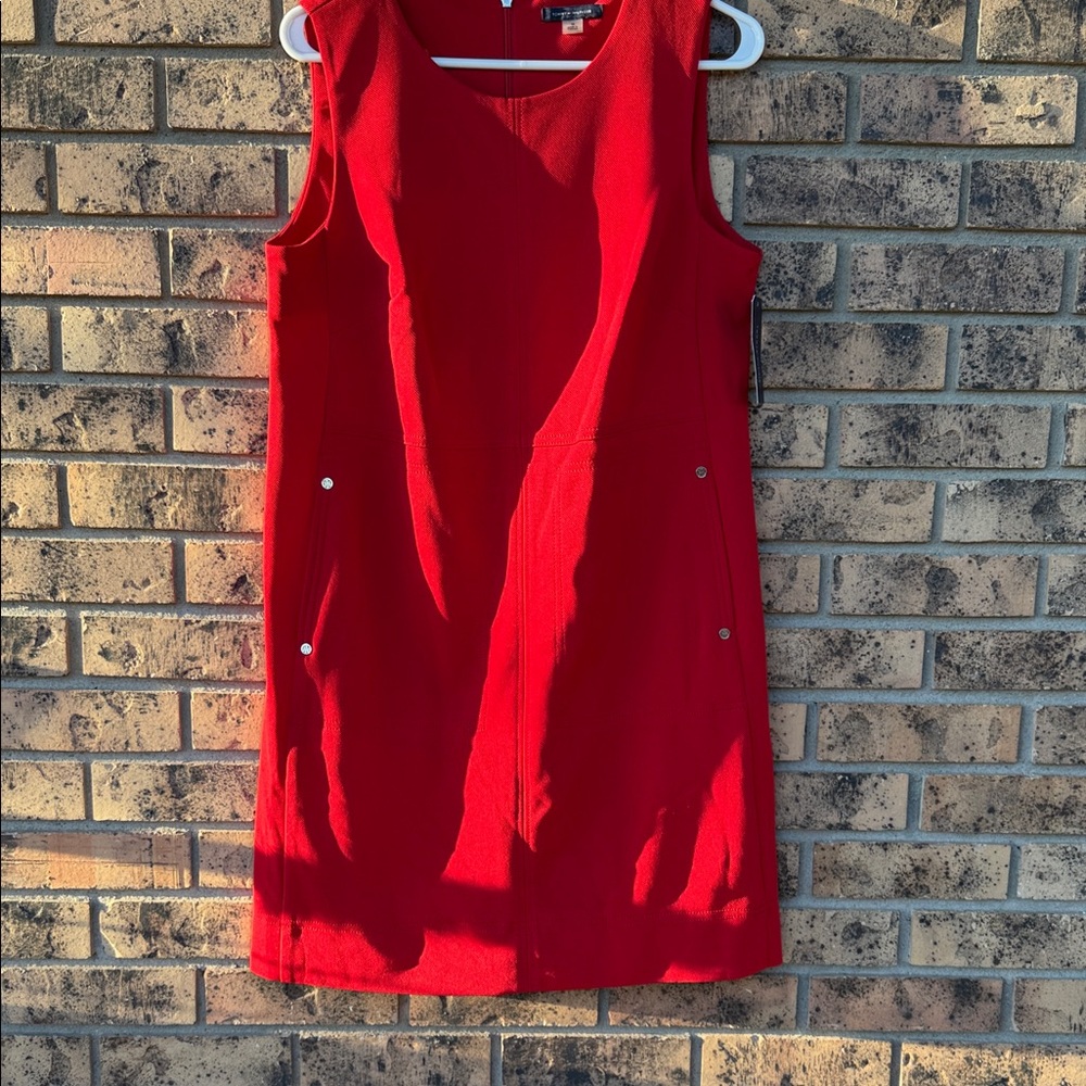 Tommy Hilfiger Vibrant Red Sheath Dress